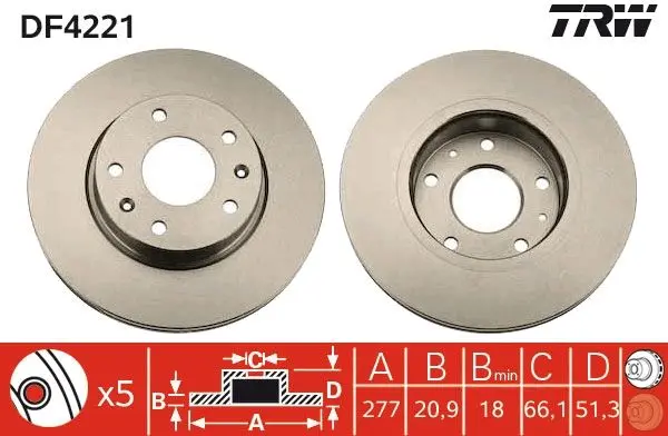 Disc frana TRW DF4221