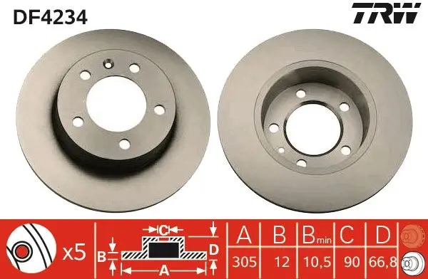 Disc frana TRW DF4234
