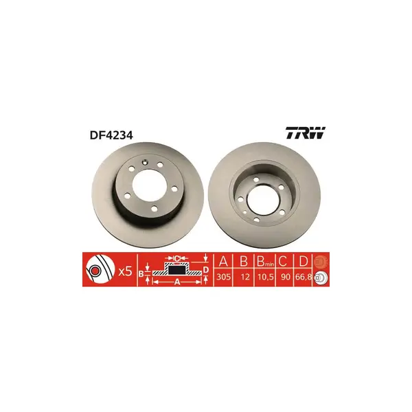 Disc frana TRW DF4234