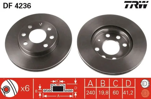 Disc frana TRW DF4236
