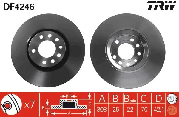 Disc frana TRW DF4246