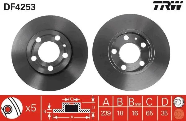 Disc frana TRW DF4253