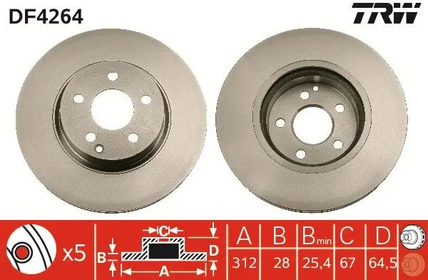 Disc frana TRW DF4264