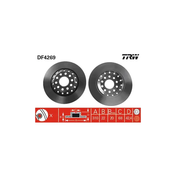 Disc frana TRW DF4269