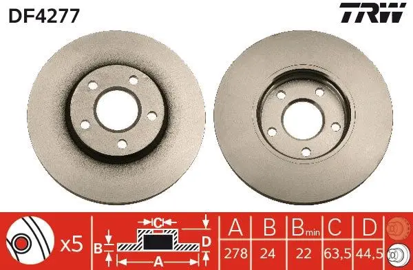 Disc frana TRW DF4277