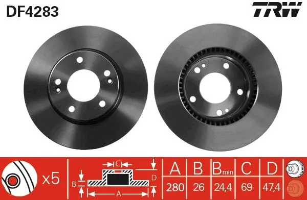 Disc frana TRW DF4283