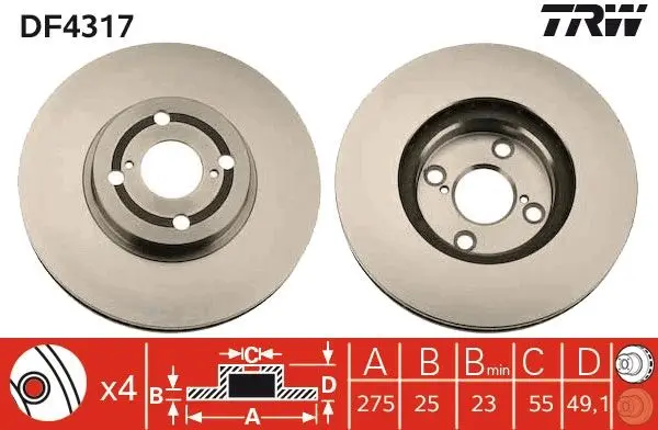 Disc frana TRW DF4317