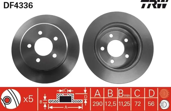 Disc frana TRW DF4336