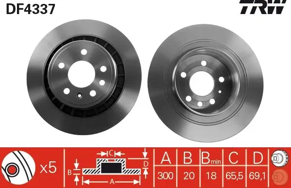 Disc frana TRW DF4337