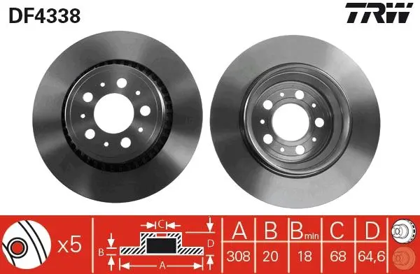 Disc frana TRW DF4338