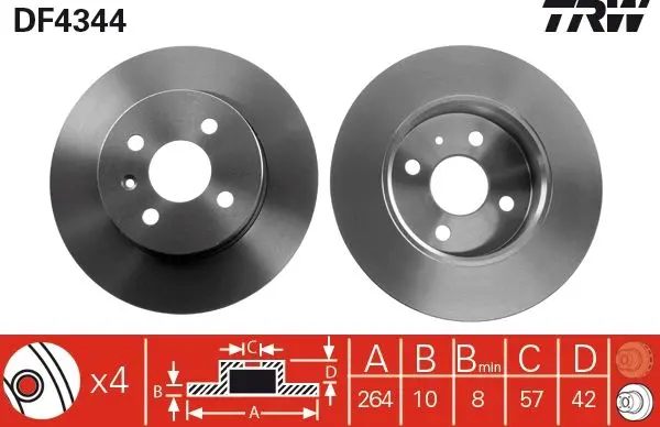 Disc frana TRW DF4344