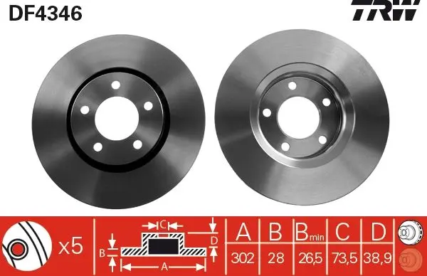 Disc frana TRW DF4346