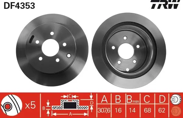 Disc frana TRW DF4353