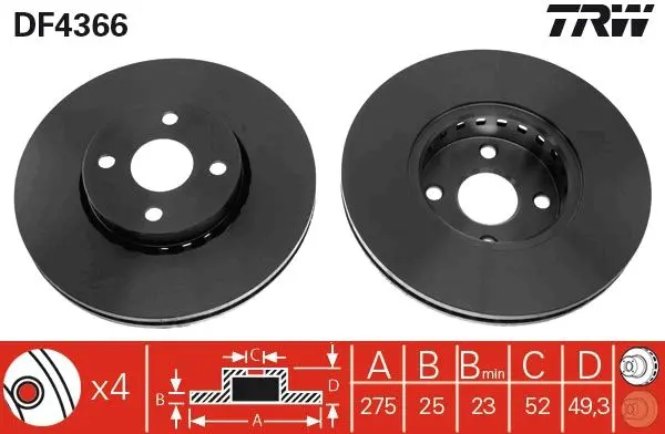 Disc frana TRW DF4366
