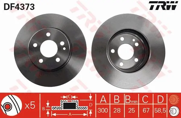 Disc frana TRW DF4373