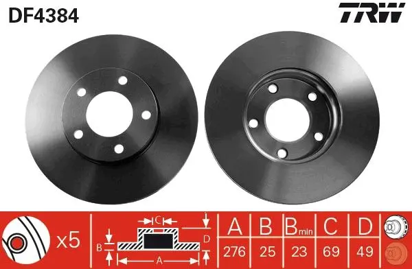 Disc frana TRW DF4384