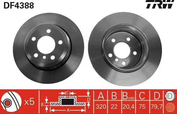 Disc frana TRW DF4388