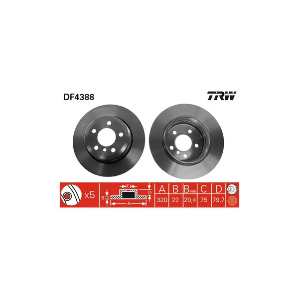 Disc frana TRW DF4388