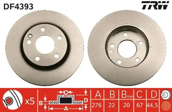 Disc frana TRW DF4393