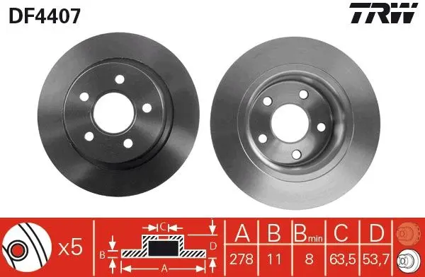 Disc frana TRW DF4407