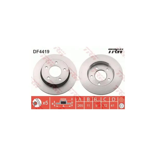 Disc frana TRW DF4419