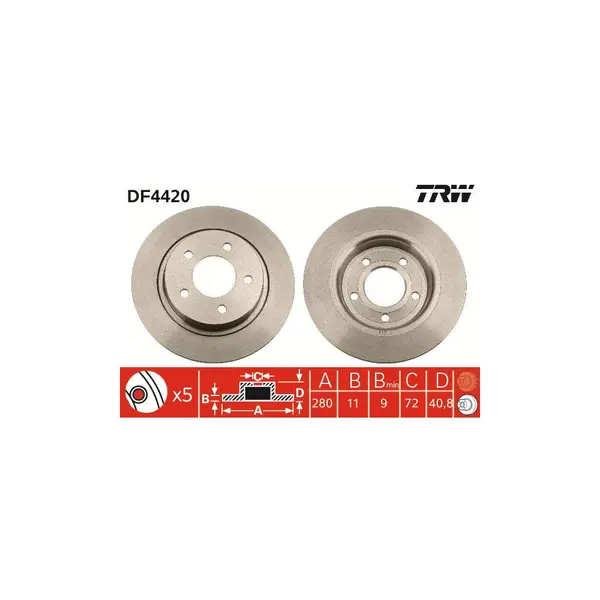 Disc frana TRW DF4420