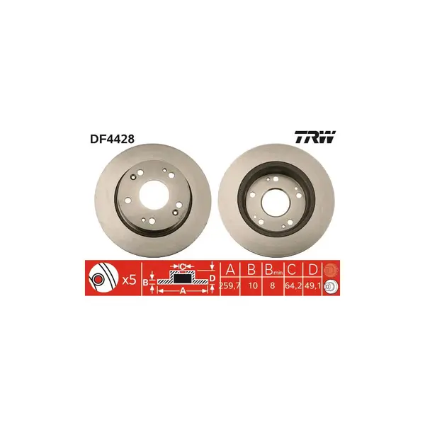 Disc frana TRW DF4428