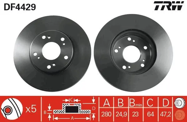 Disc frana TRW DF4429