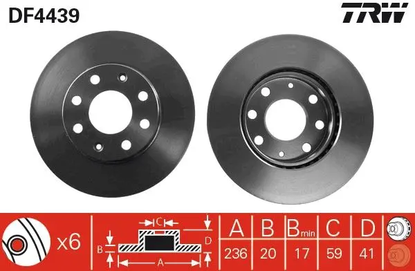 Disc frana TRW DF4439