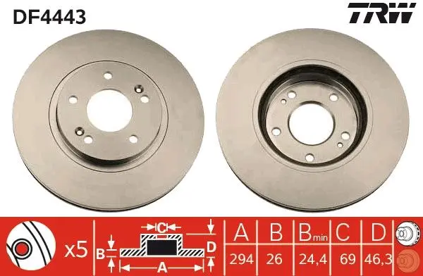 Disc frana TRW DF4443