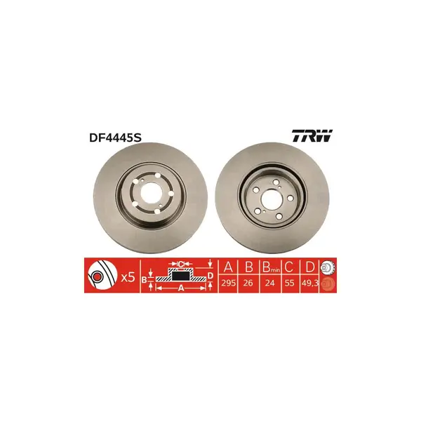 Disc frana TRW DF4445S