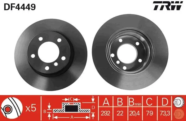 Disc frana TRW DF4449