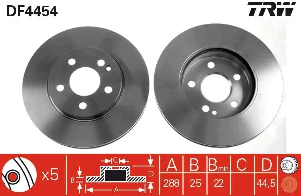 Disc frana TRW DF4454