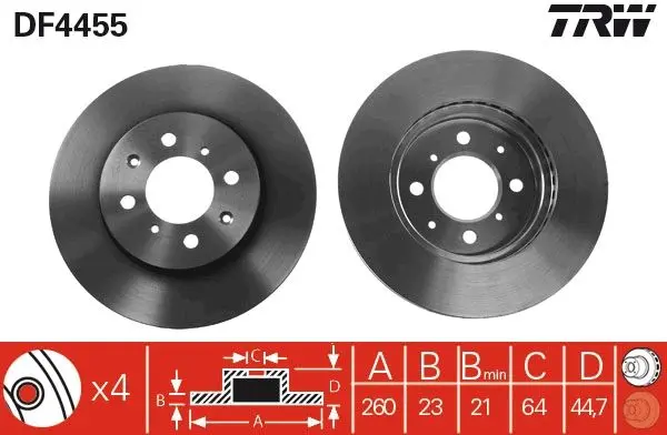 Disc frana TRW DF4455