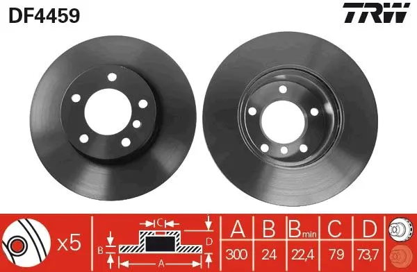 Disc frana TRW DF4459