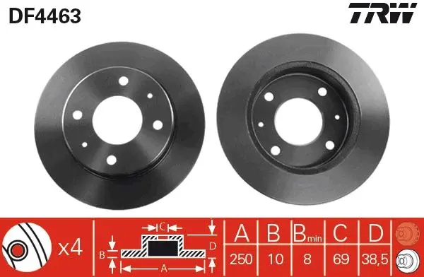 Disc frana TRW DF4463