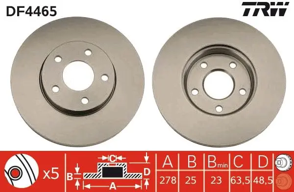 Disc frana TRW DF4465