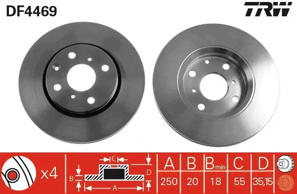 Disc frana TRW DF4469