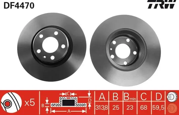 Disc frana TRW DF4470