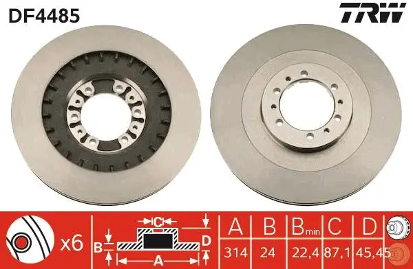 Disc frana TRW DF4485