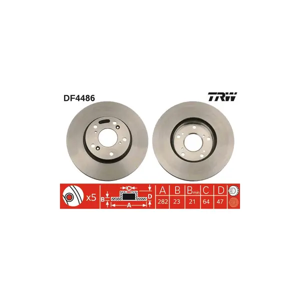 Disc frana TRW DF4486