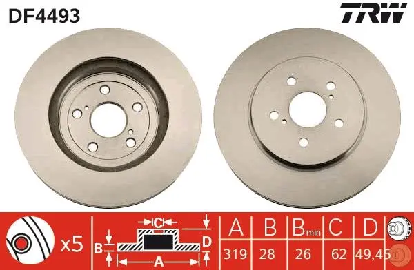 Disc frana TRW DF4493