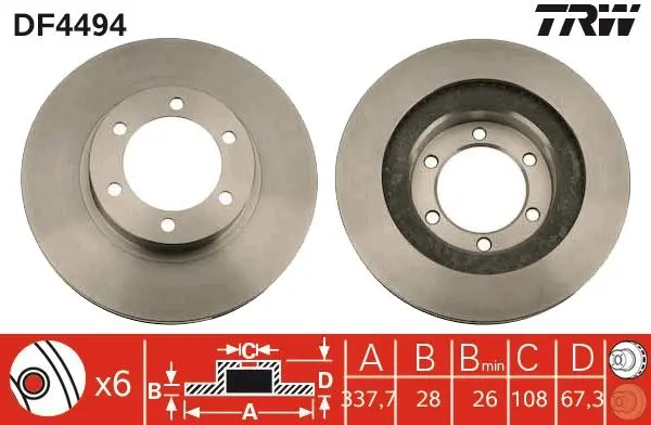 Disc frana TRW DF4494