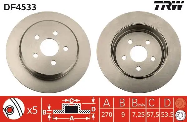 Disc frana TRW DF4533