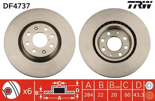 Disc frana TRW DF4737