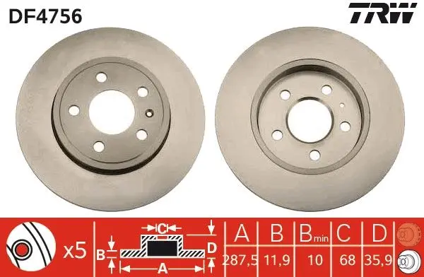 Disc frana TRW DF4756
