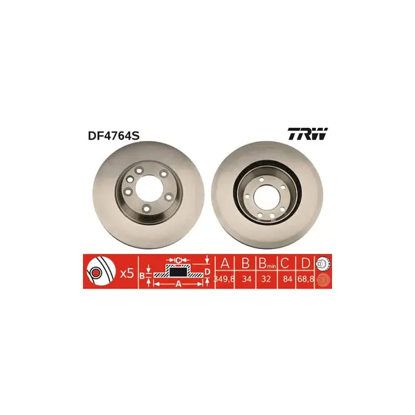 Disc frana TRW DF4764S