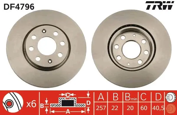 Disc frana TRW DF4796
