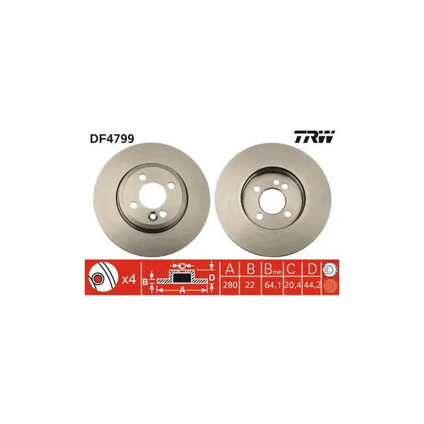 Disc frana TRW DF4799