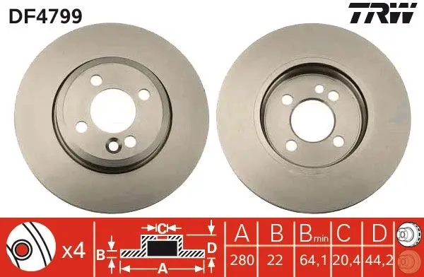 Disc frana TRW DF4799